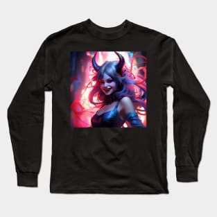 Cute Devil Girl Long Sleeve T-Shirt